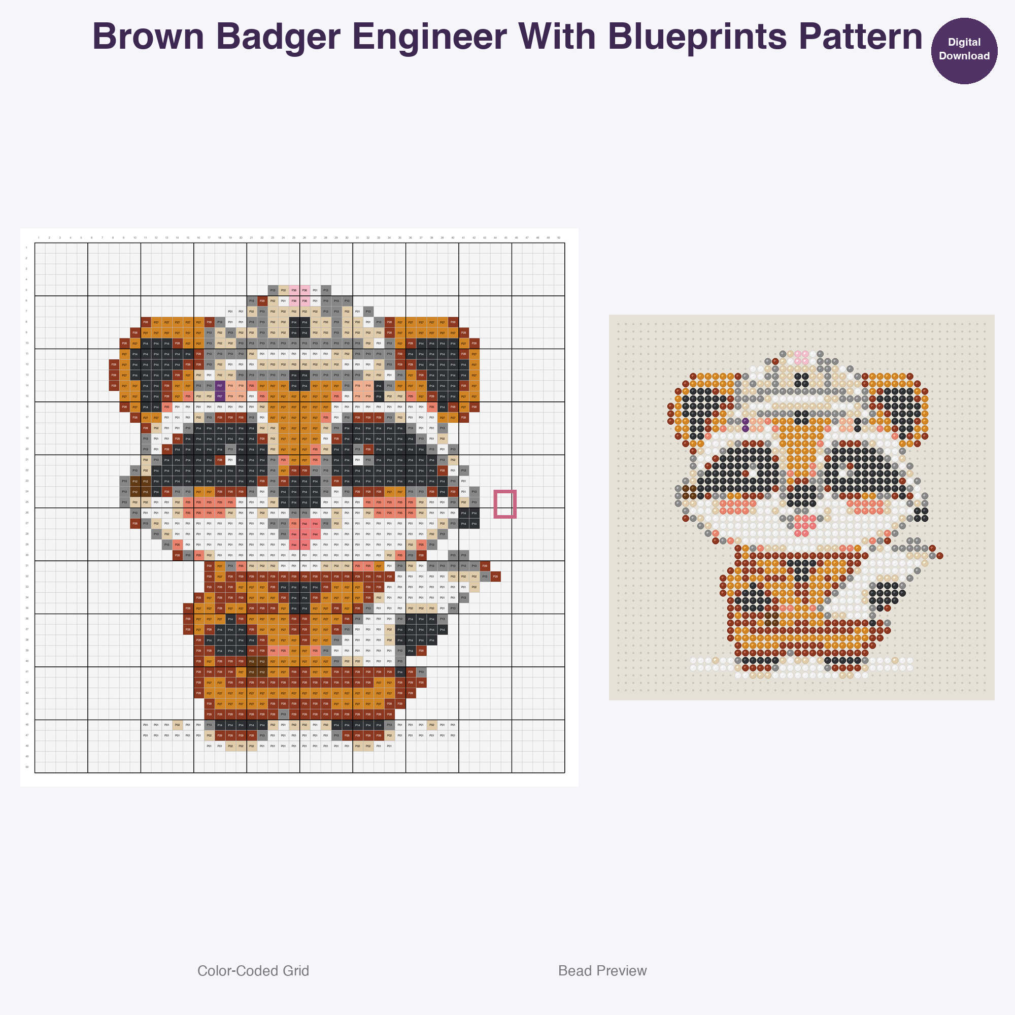 Whimsical Critter Crew Perler Bead Patterns Bundle, 48 Designs (PDF Digital Download)