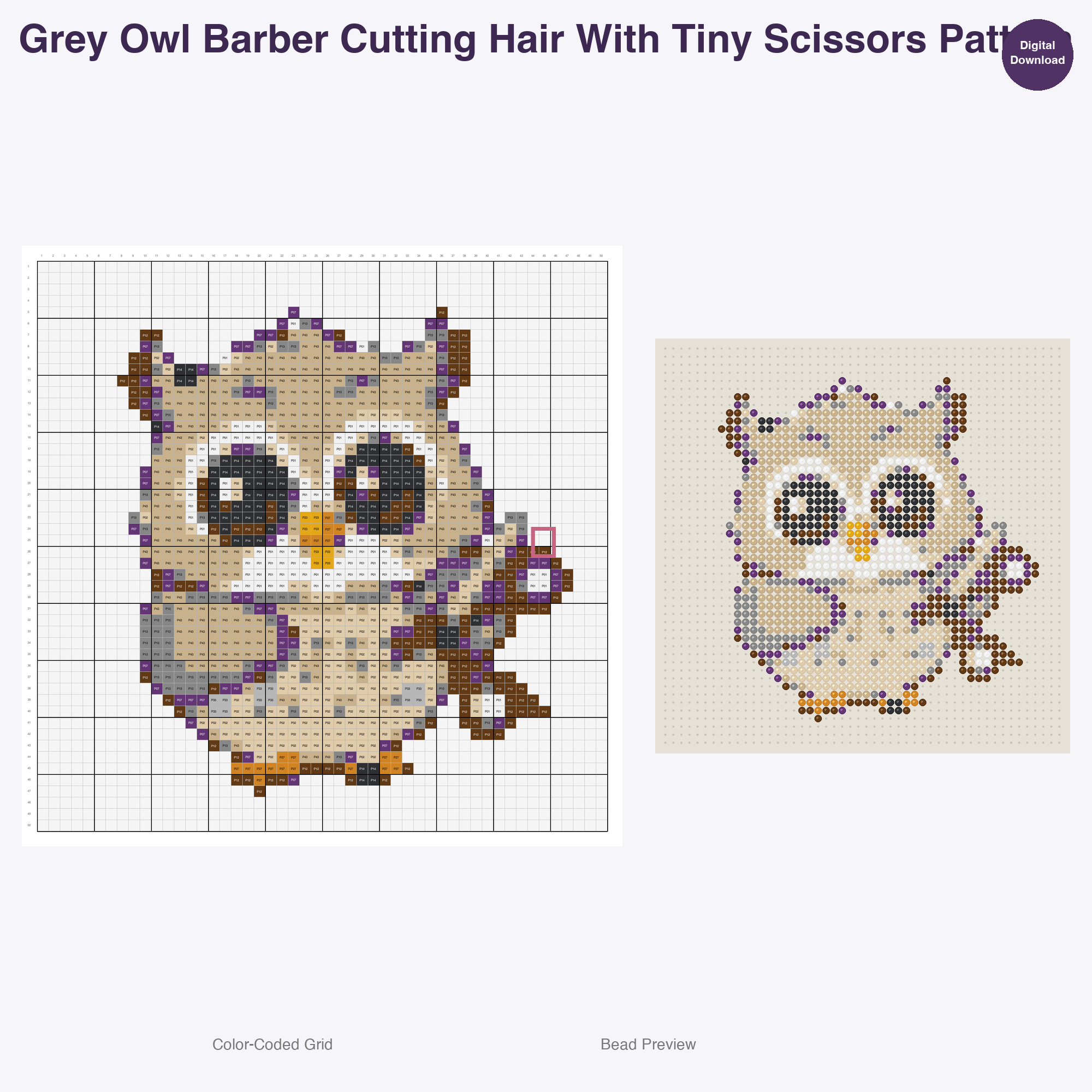Whimsical Critter Crew Perler Bead Patterns Bundle, 48 Designs (PDF Digital Download)
