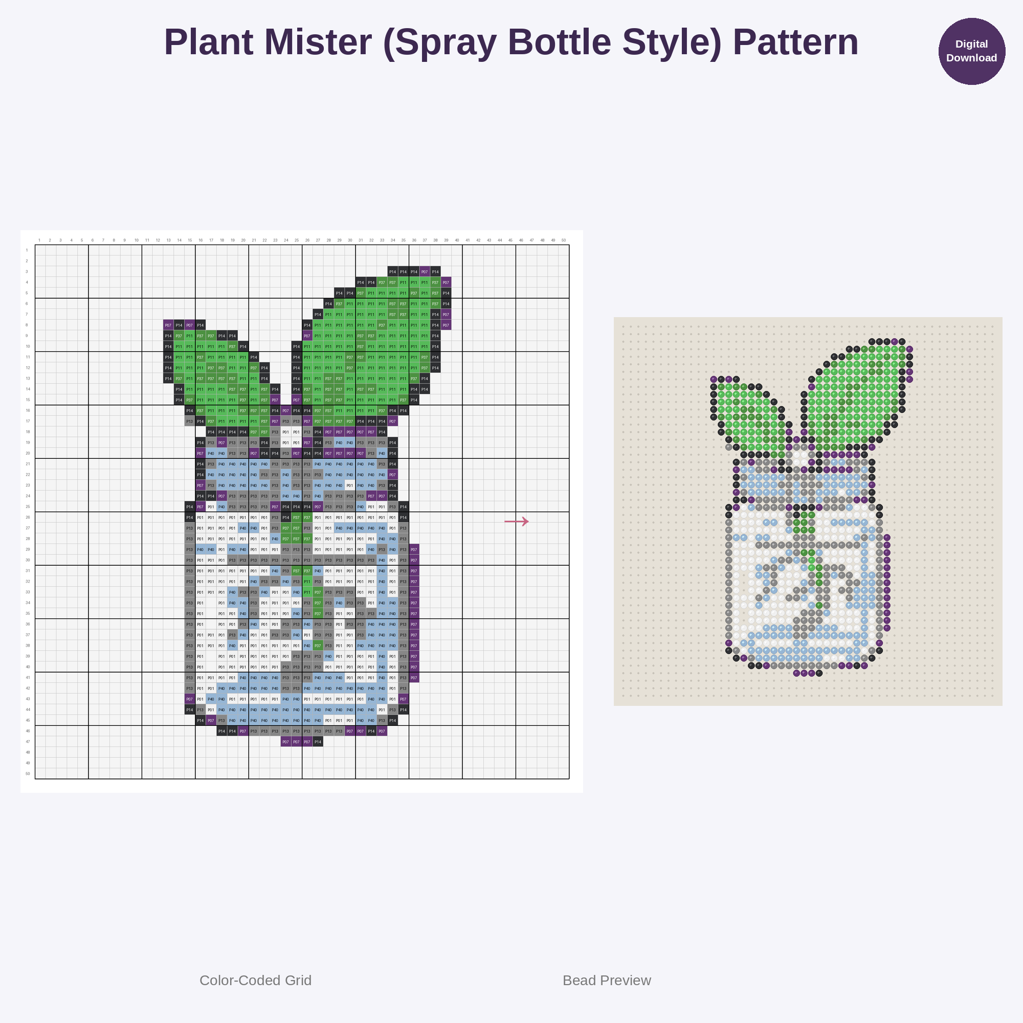Whimsical Potting Shed & Garden Tools Perler Bead Patterns Bundle, 48 Designs (PDF Digital Download)