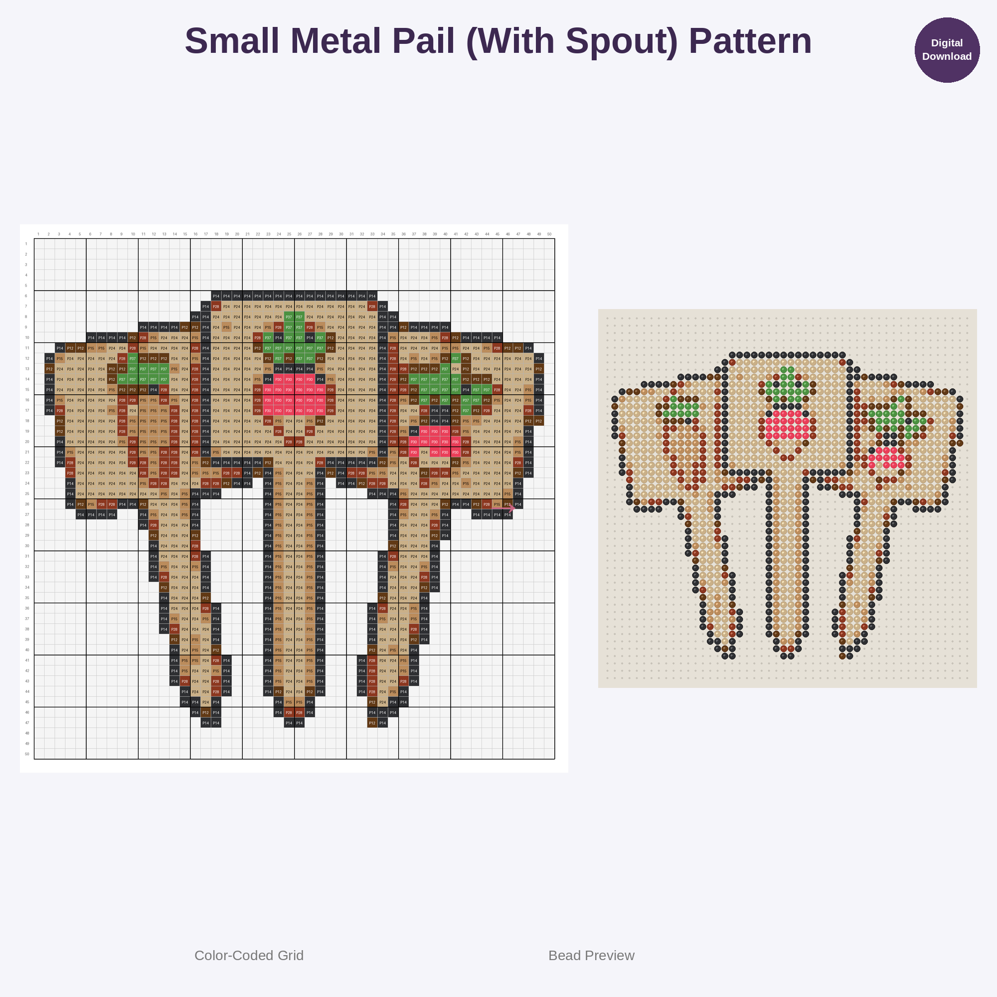 Whimsical Potting Shed & Garden Tools Perler Bead Patterns Bundle, 48 Designs (PDF Digital Download)