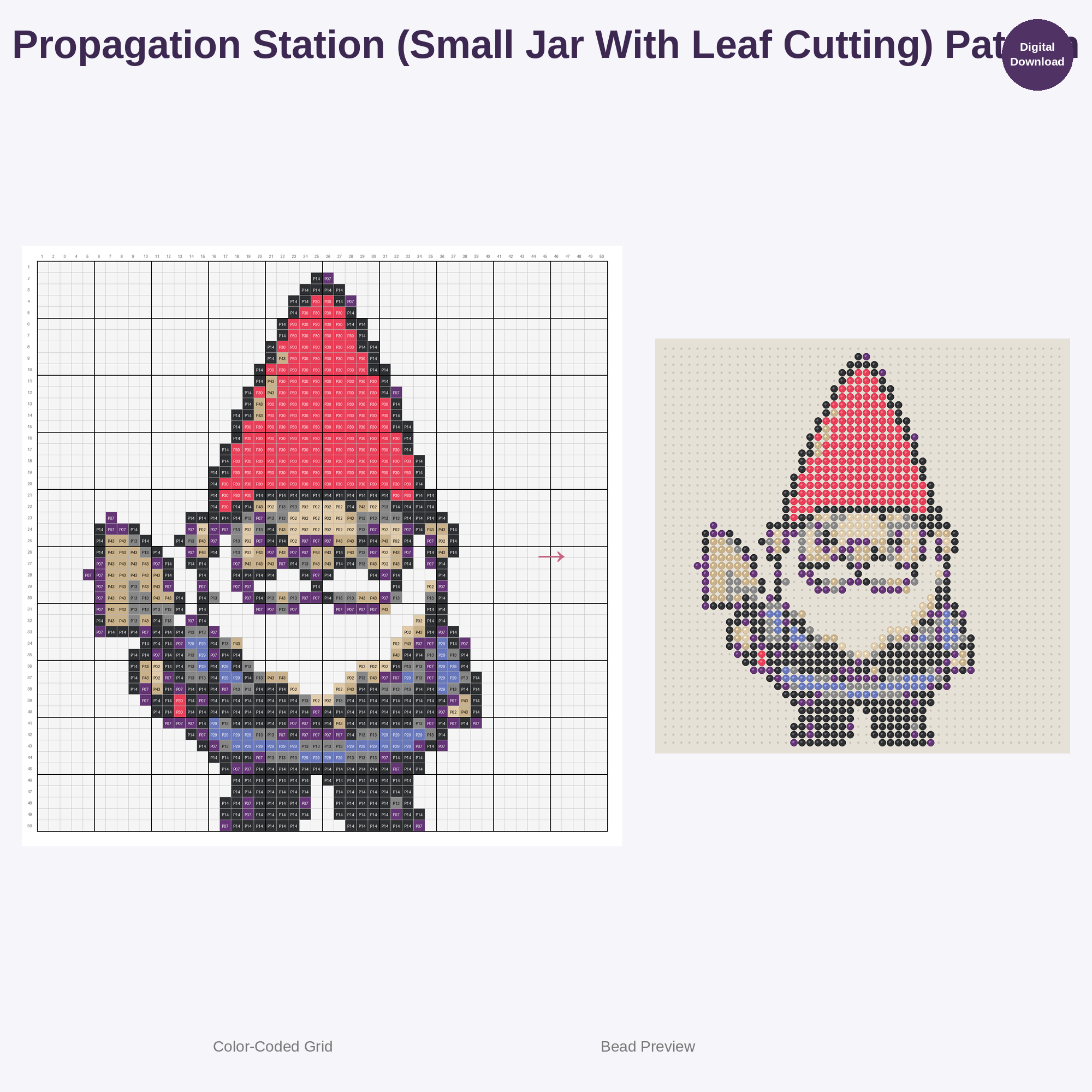 Whimsical Potting Shed & Garden Tools Perler Bead Patterns Bundle, 48 Designs (PDF Digital Download)