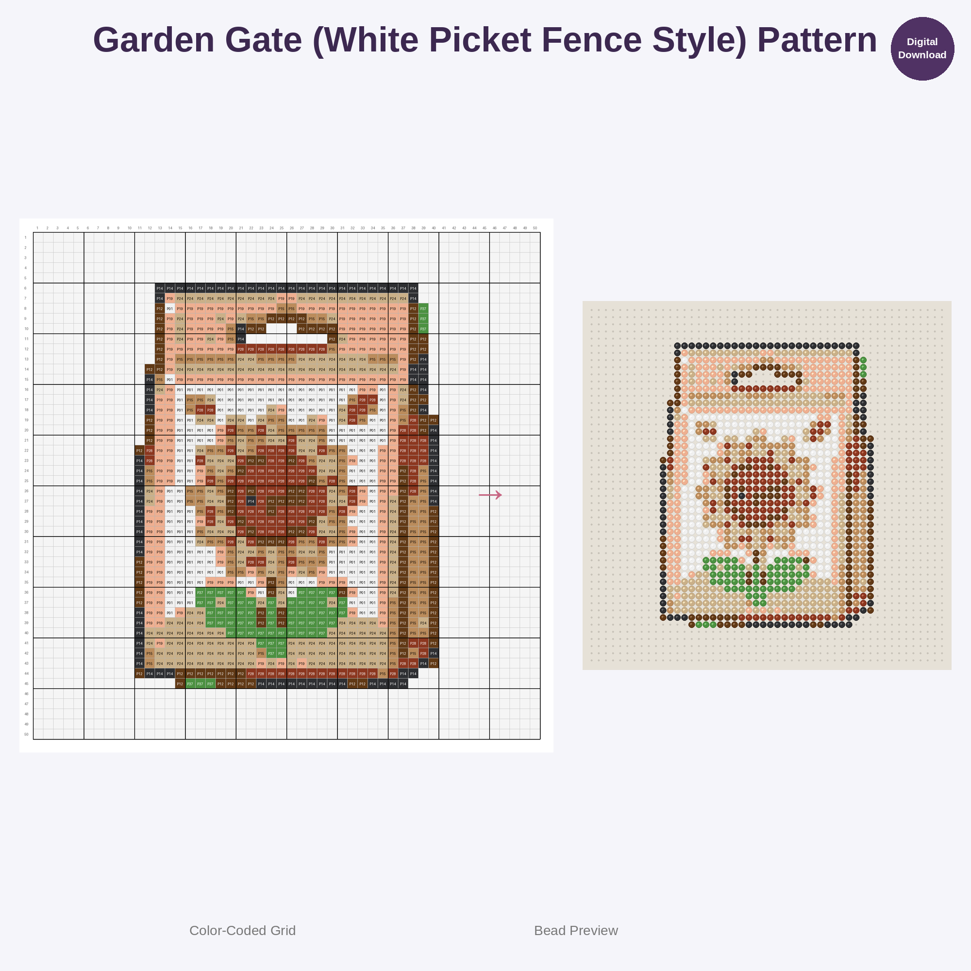 Whimsical Potting Shed & Garden Tools Perler Bead Patterns Bundle, 48 Designs (PDF Digital Download)