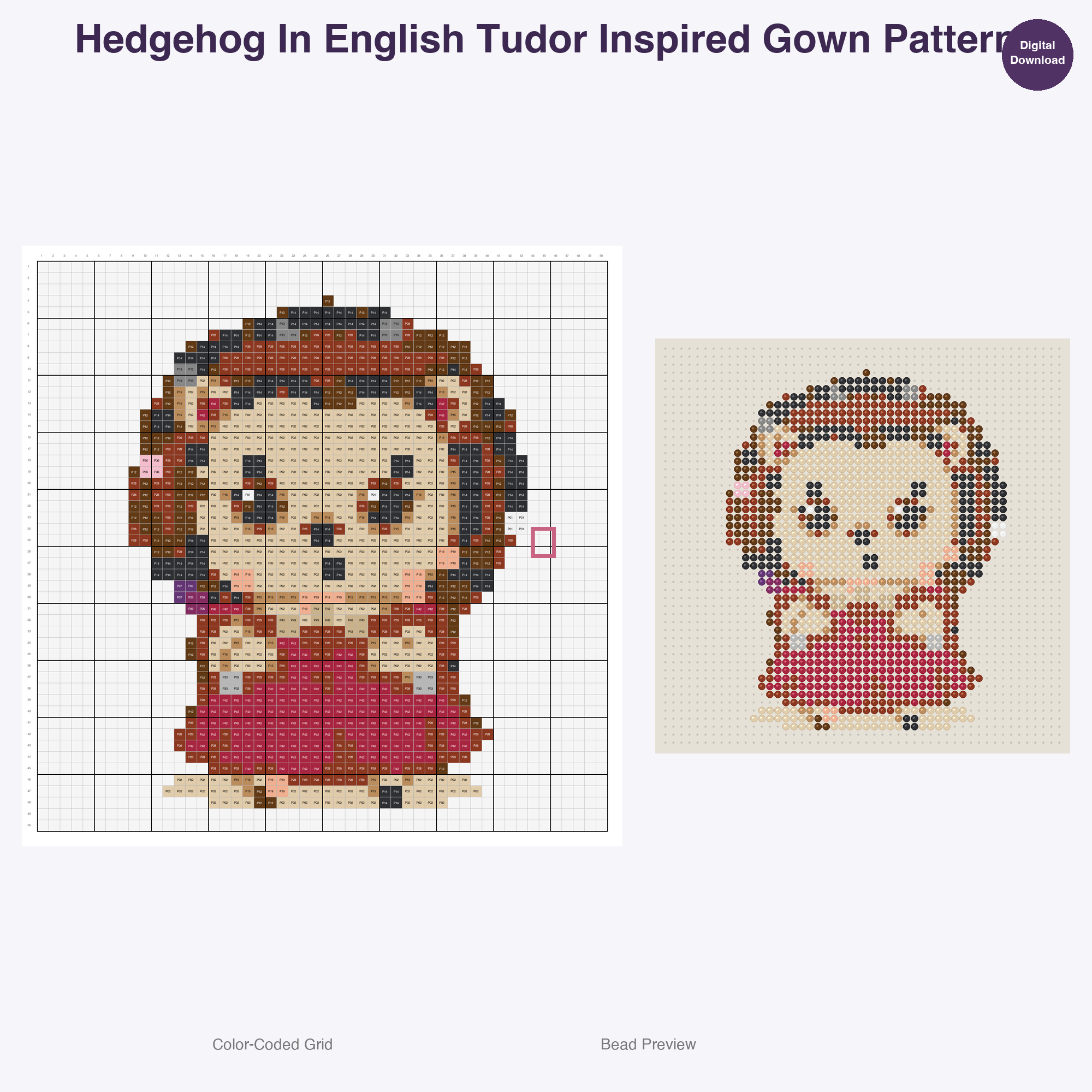 Worldly Critters Cultural Garb Perler Bead Patterns, 48 Designs x 3 Grid Sizes (29x29 + 50x50 + 128x128), Fuse Bead PDF Digital Download