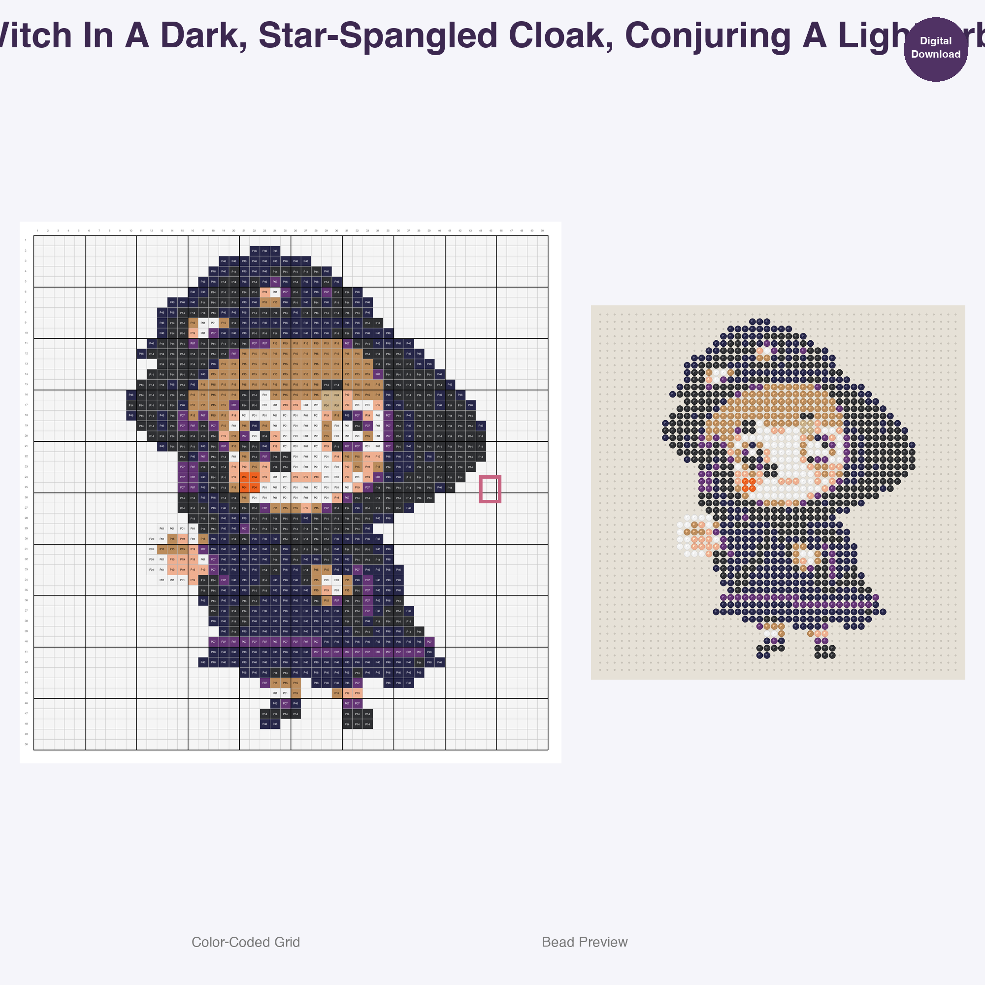 Young Fantasy Apprentices Perler Bead Patterns, 48 Designs x 3 Grid Sizes (29x29 + 50x50 + 128x128), Fuse Bead PDF Digital Download