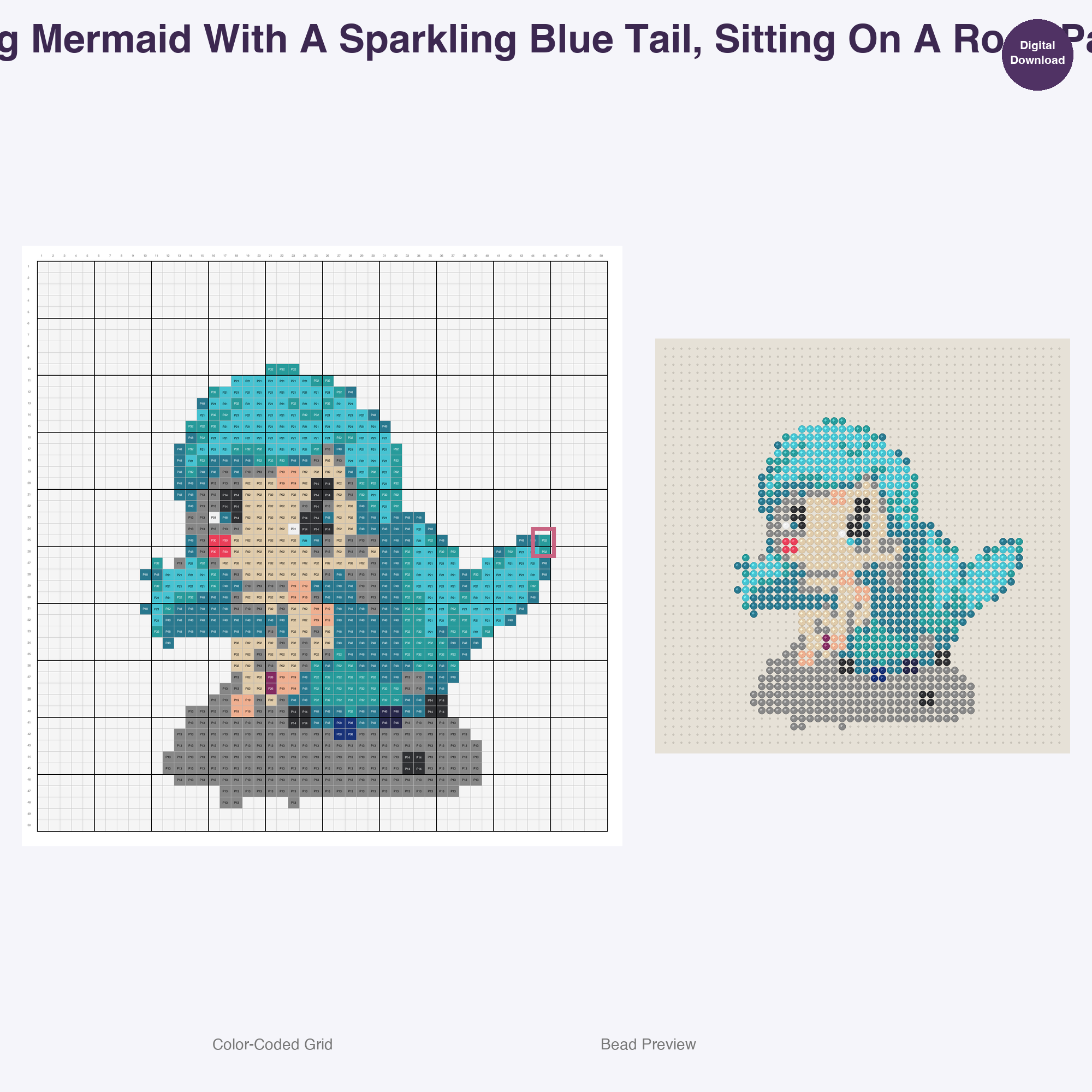 Young Fantasy Apprentices Perler Bead Patterns, 48 Designs x 3 Grid Sizes (29x29 + 50x50 + 128x128), Fuse Bead PDF Digital Download