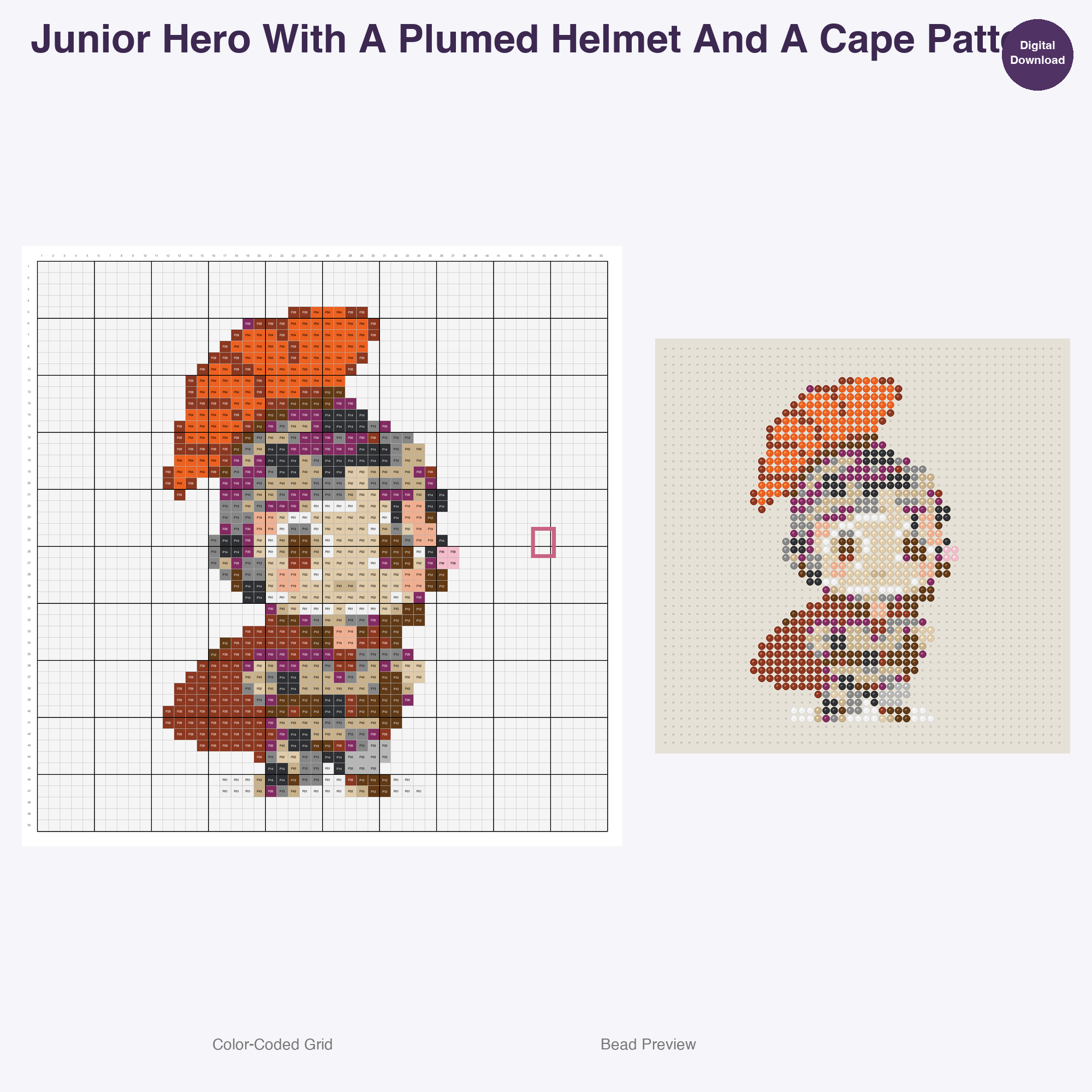 Young Fantasy Apprentices Perler Bead Patterns, 48 Designs x 3 Grid Sizes (29x29 + 50x50 + 128x128), Fuse Bead PDF Digital Download