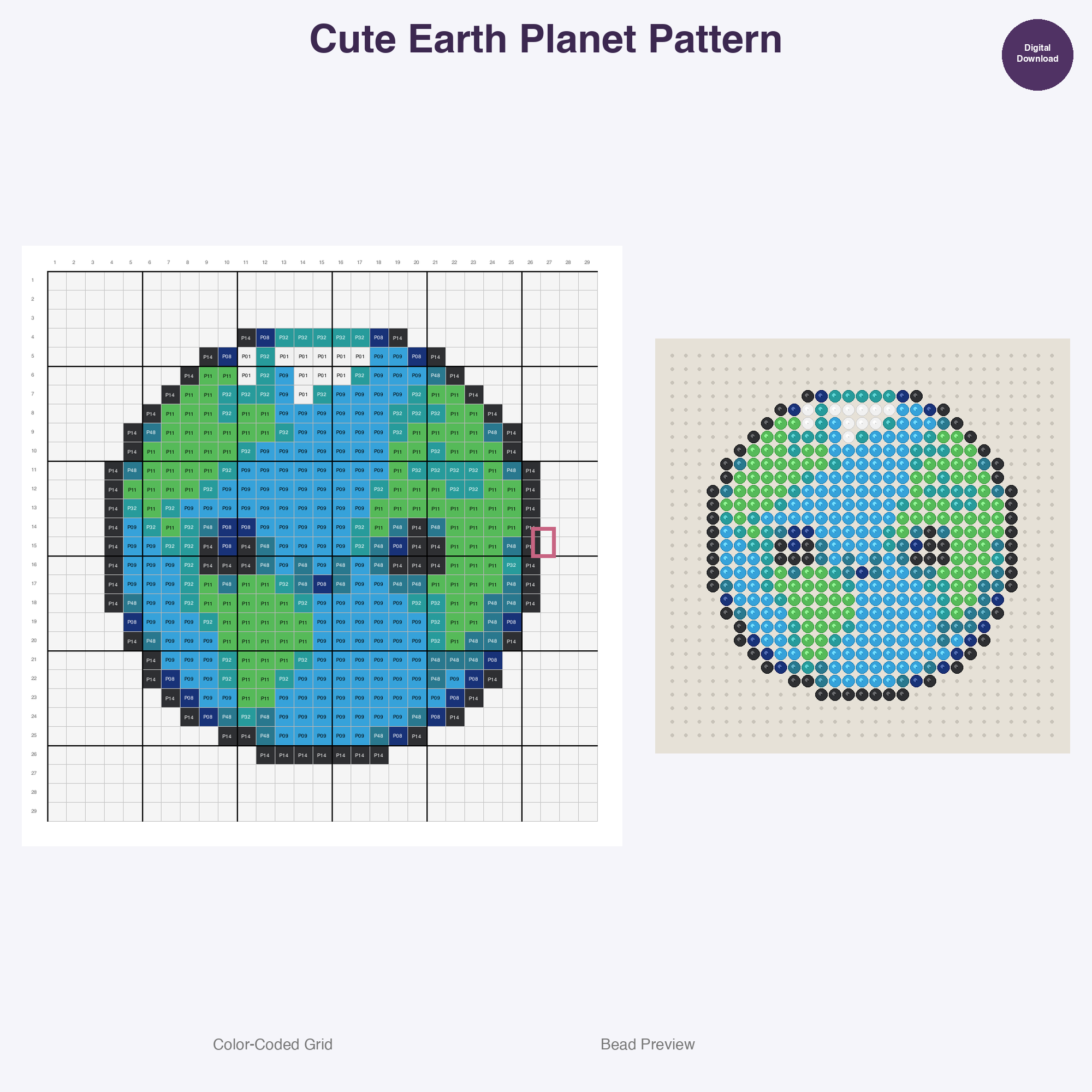 Space Perler Bead Patterns Bundle, 48 Designs (PDF Digital Download)