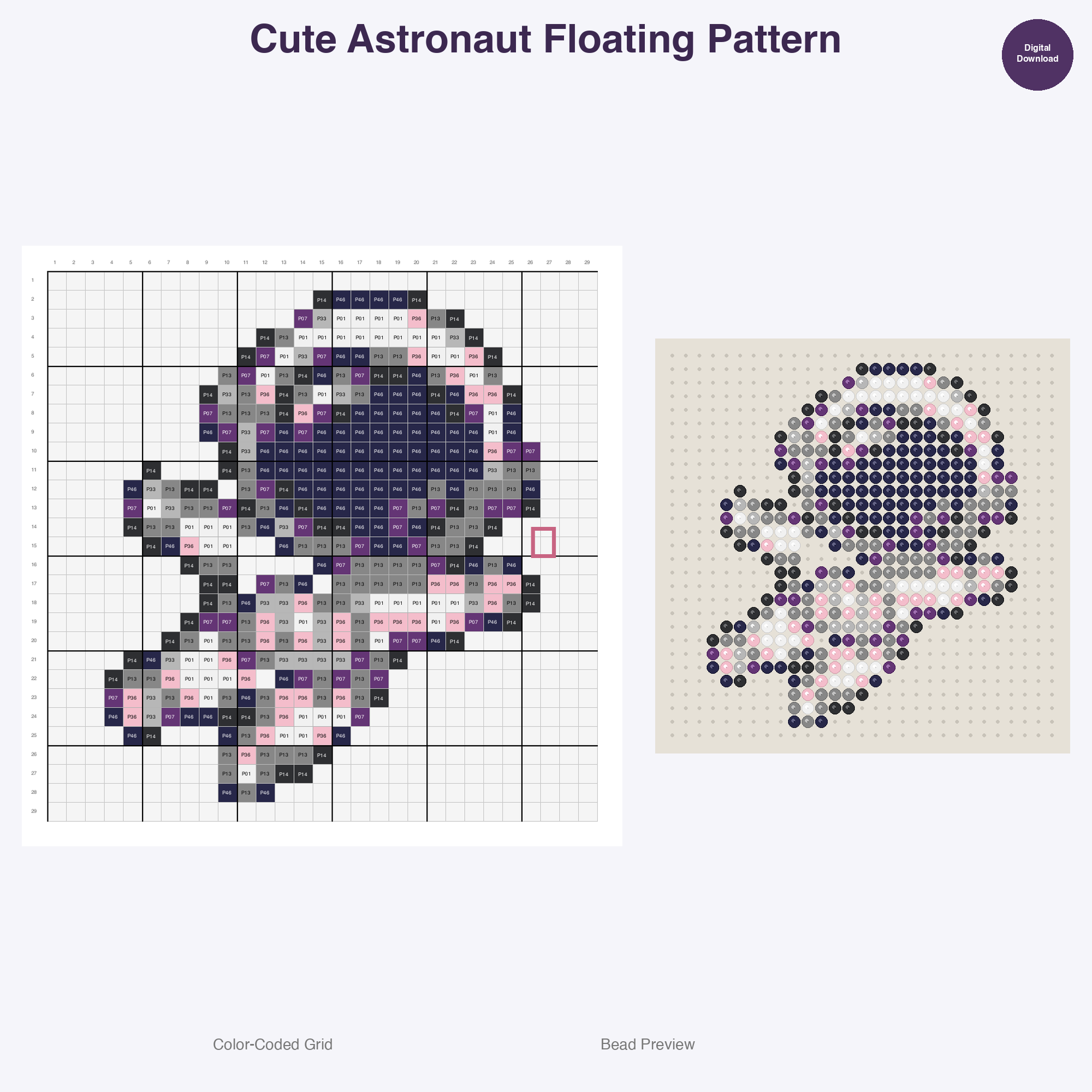 Astronauts & Aliens Perler Bead Patterns Bundle, 10 Designs (PDF Digital Download)