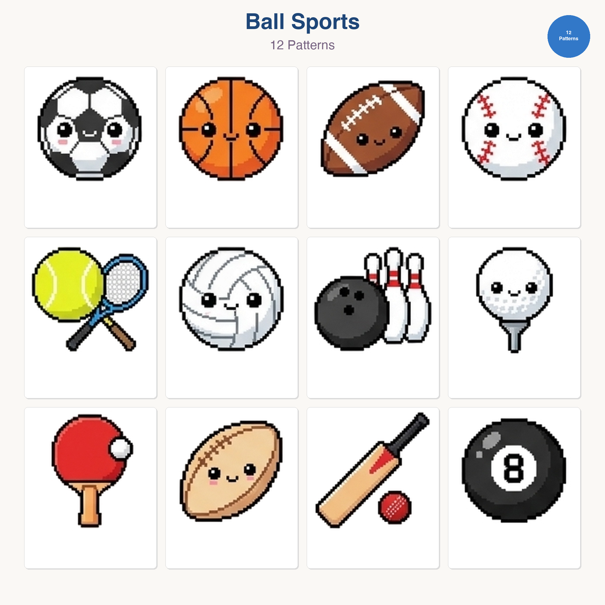 Sport Perler Bead Patterns Bundle, 48 Designs (PDF Digital Download)