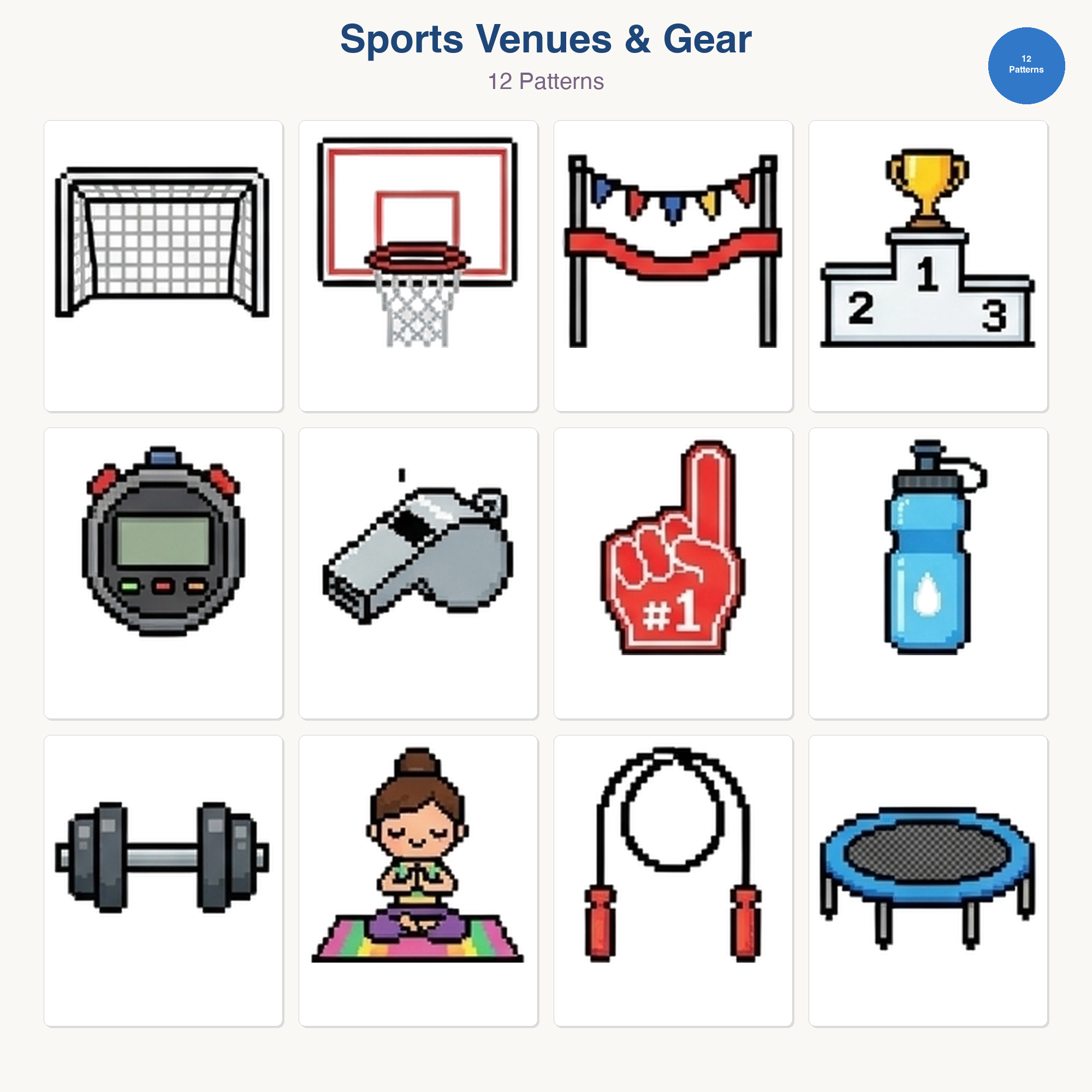 Sport Perler Bead Patterns Bundle, 48 Designs (PDF Digital Download)