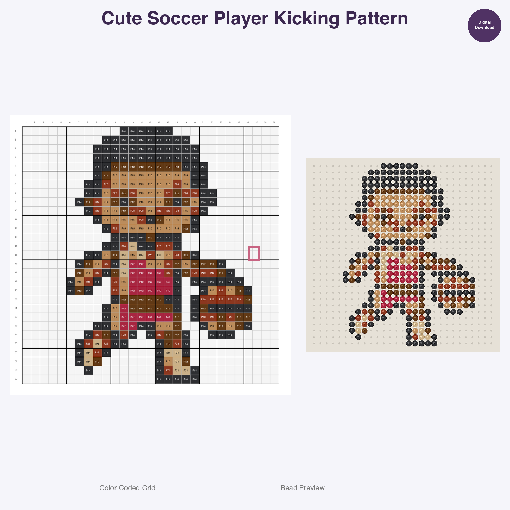 Athletes Perler Bead Patterns Bundle, 12 Designs (PDF Digital Download)