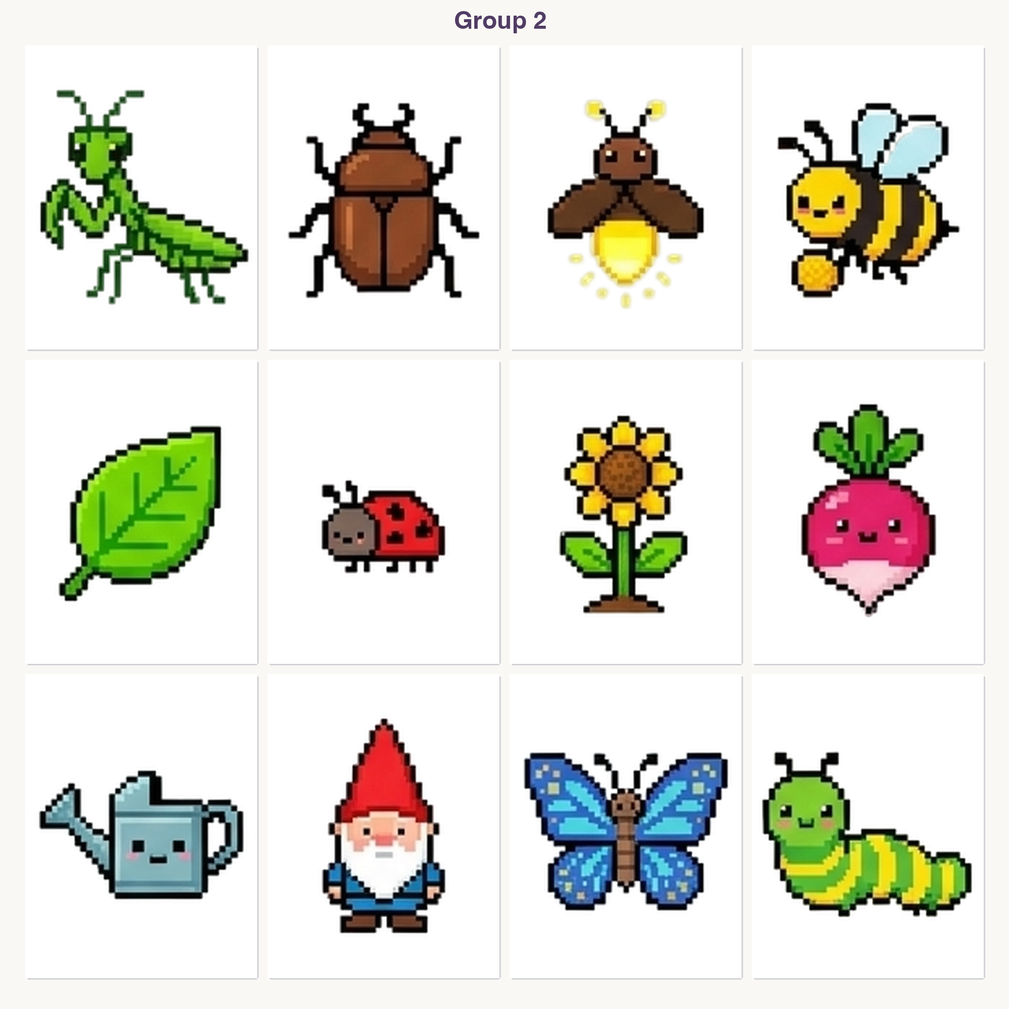 Whimsical Garden Bugs Perler Bead Patterns Bundle, 48 Designs (PDF Digital Download)